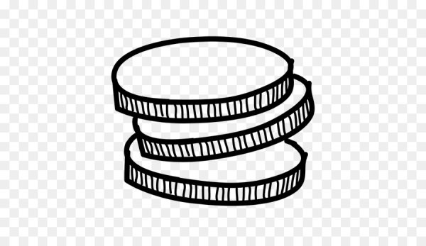 Монетка черно белая