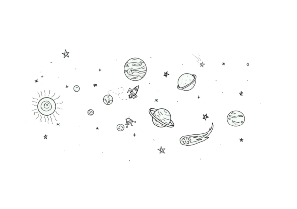 Планеты Минимализм эскиз