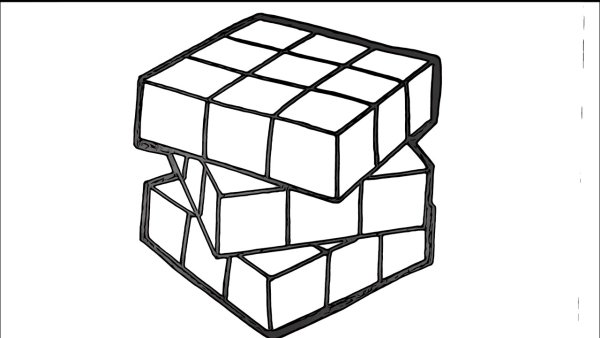 Раскраска кубик Рубика