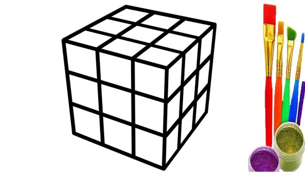 Кубик Рубика для раскрашивания