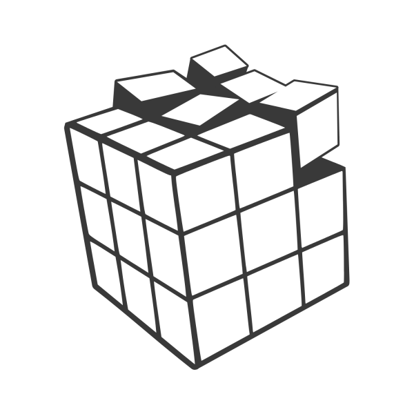 Кубик рубик контур