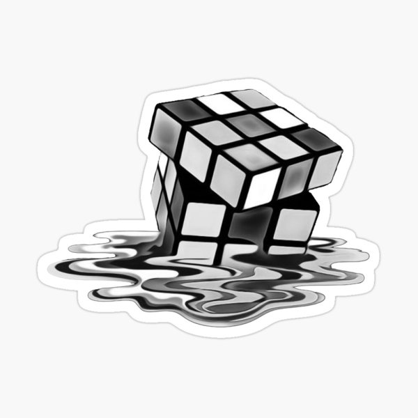 Черно белый кубик Рубика