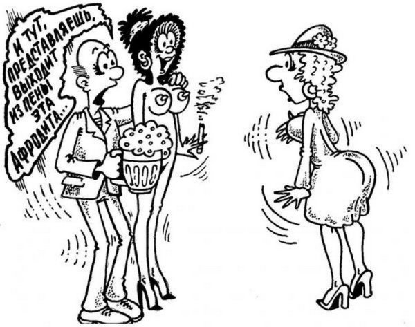 Карикатура девушки