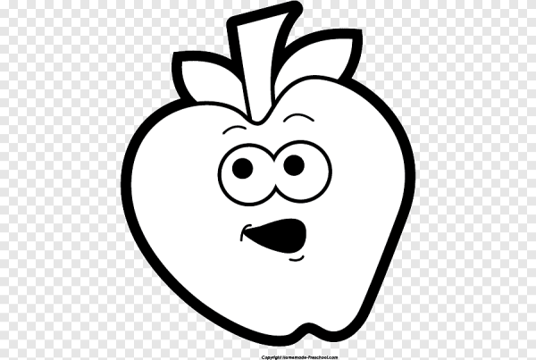 Яблоко рисунок черно белый