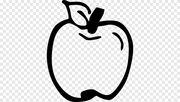 Яблоко векторный контур