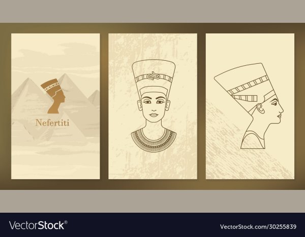 Схематичный рисунок Нефертити