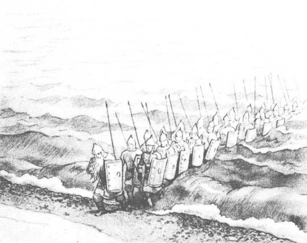 Раскраска 33 богатыря из сказки о царе Салтане