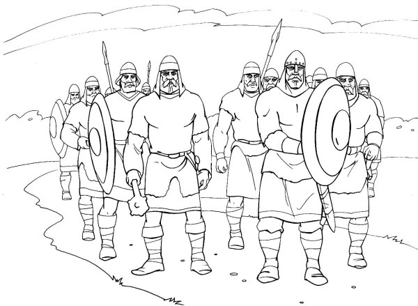 Илья Муромец и Соловей разбойник раскраска