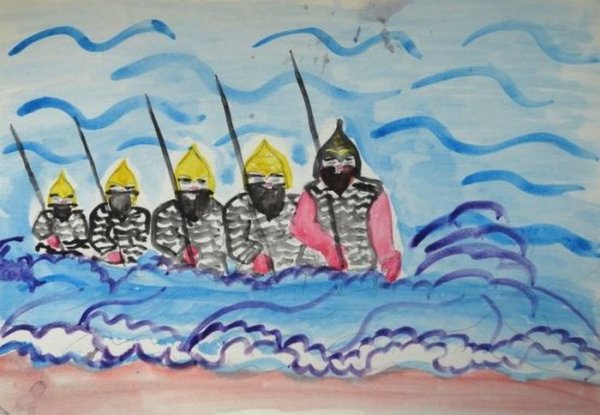 Тридцать три богатыря раскраска