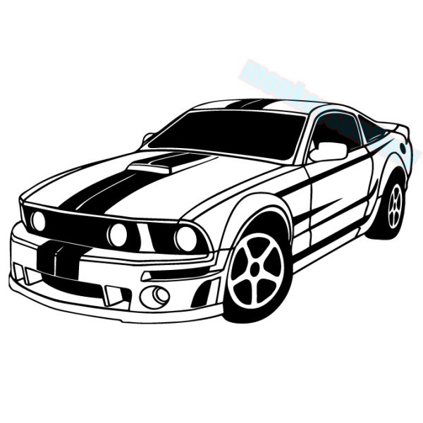 Раскраска Митсубиси Лансер Эволюшн