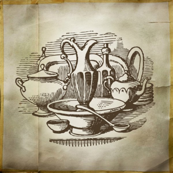 Декупаж монохром для кухни