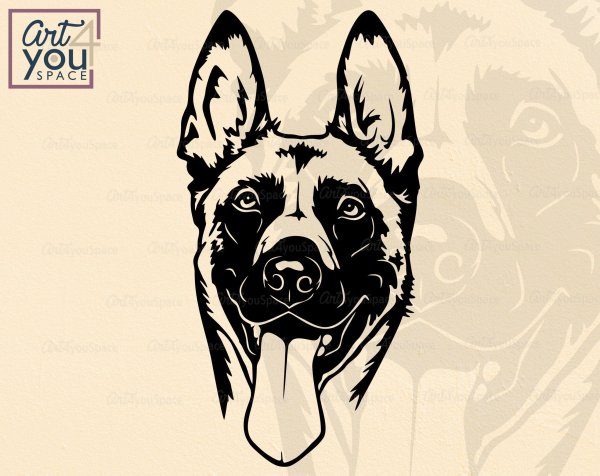 Бельгийский малинуа вектор