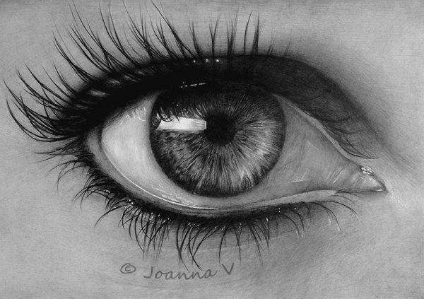 Глаз черно белый