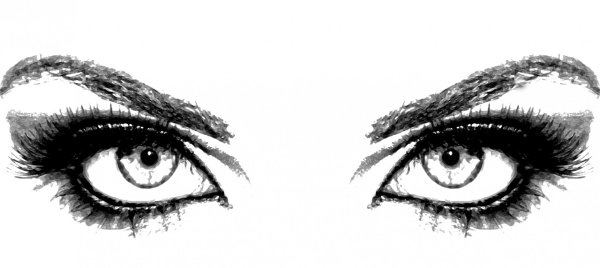 Женские глаза эскиз
