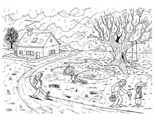 Раскраска. Осень