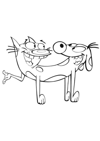 Котопес раскраска