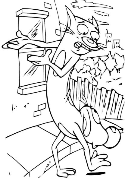 Котопес раскраска