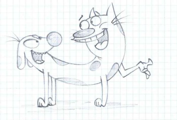 Котопес для срисовки