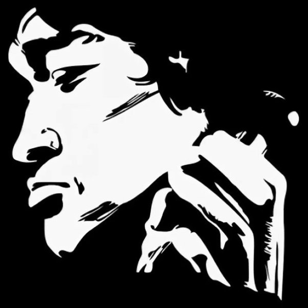 Виктор Цой вектор чб