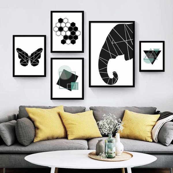 Черно-белые постеры для интерьера