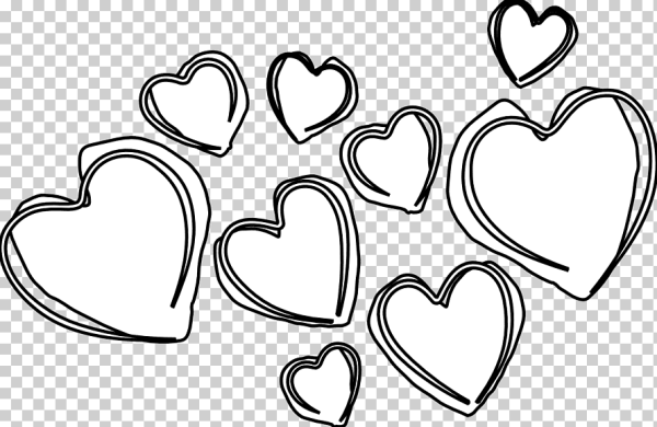 Сердце черно белое