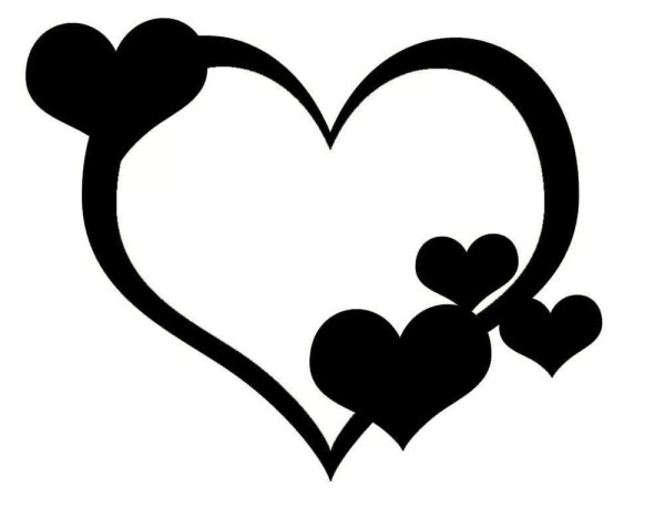 Сердце трафарет