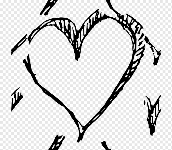 Сердечко нарисованное карандашом