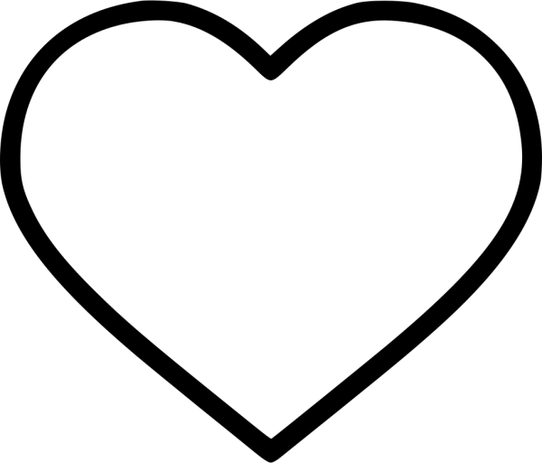 Сердечко рисунок контур