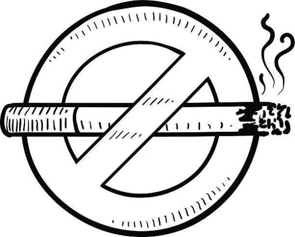 Трафарет о вреде курения