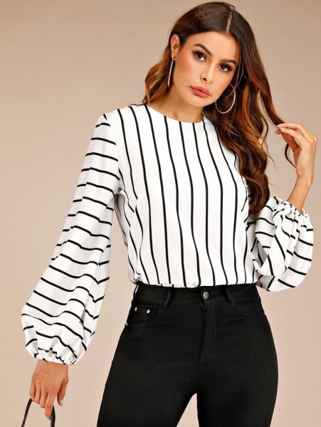 Блузка в полоску женская