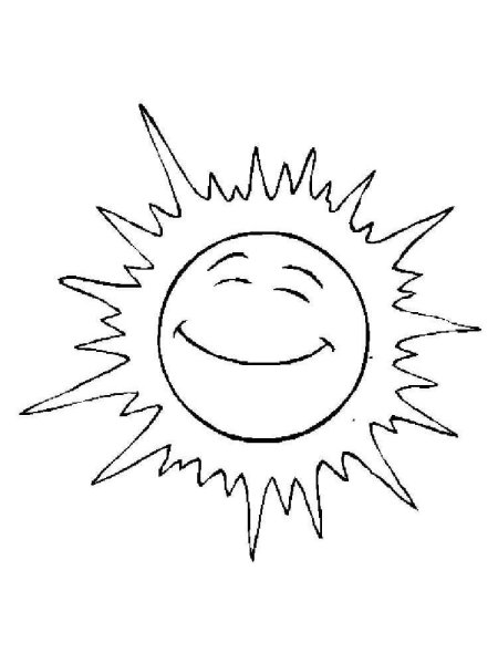 Солнце раскраска