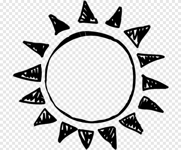 Солнце графический рисунок