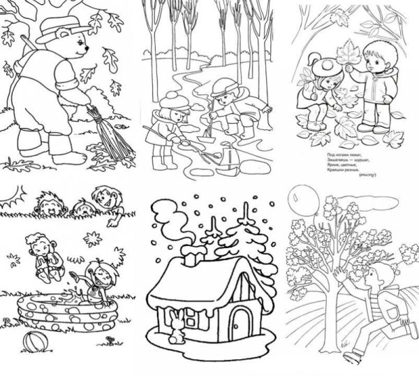 Задания по временам года для дошкольников