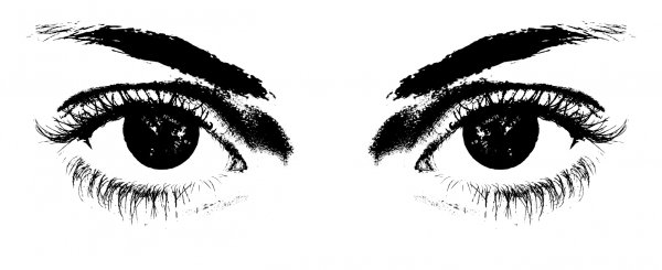 Глаза Рисованные чб