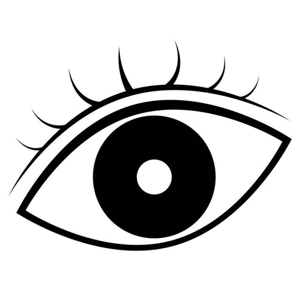 Глаза на белом фоне