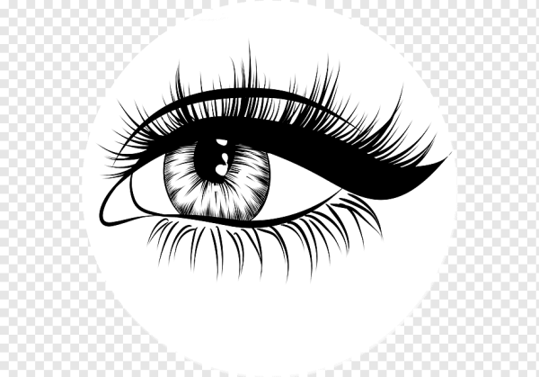 Ресницы черно белые