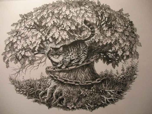 Лукоморье гравюра