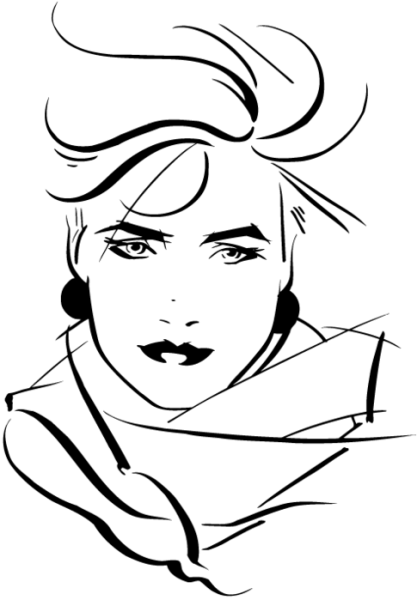 Женское лицо стилизация