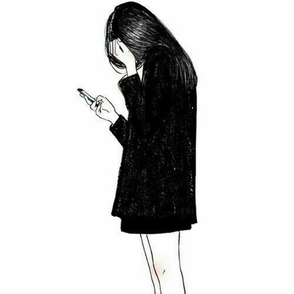 Рисунки для срисовки черно белые грусть