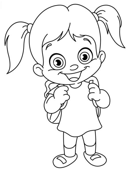 Раскраска миленькая девачка