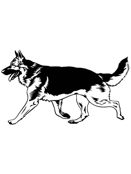 Овчарка трафарет
