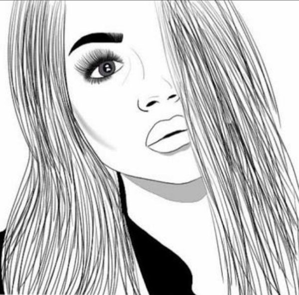 Девочка черно белая