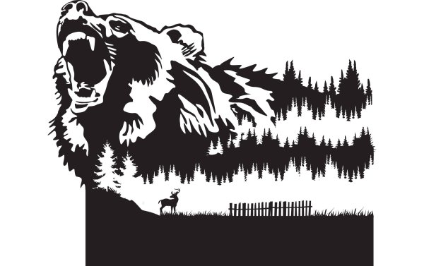 Трафарет природы и животных