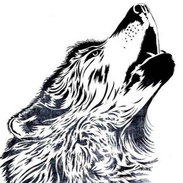 Волк для гравировки