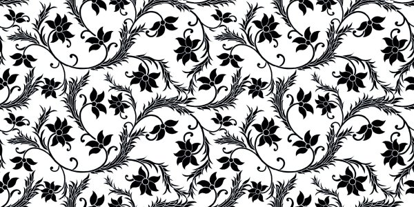 Бесшовный растительный узор
