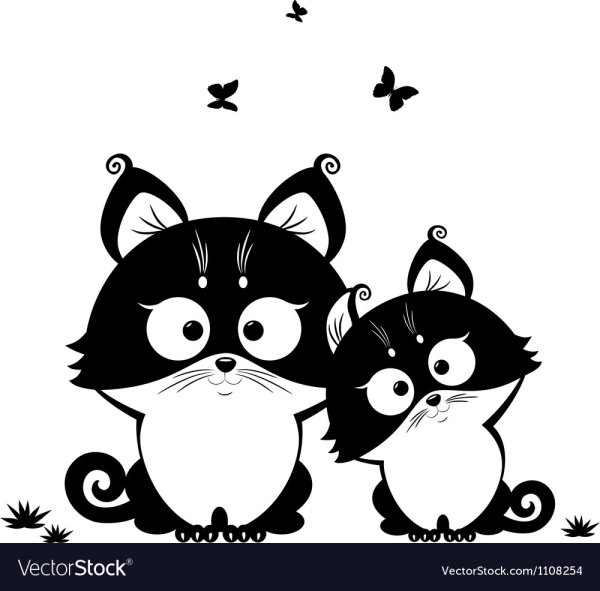 Милый котенок вектор