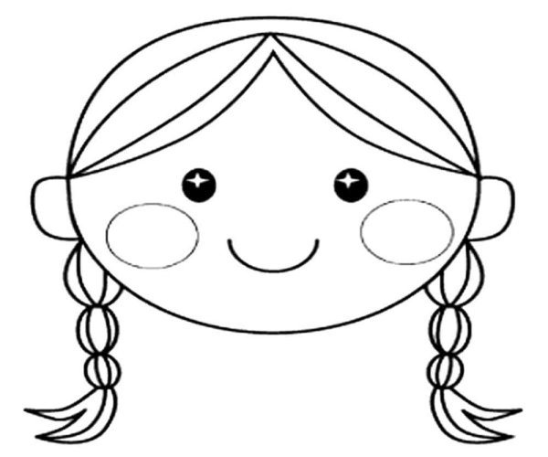 Лицо раскраска для детей