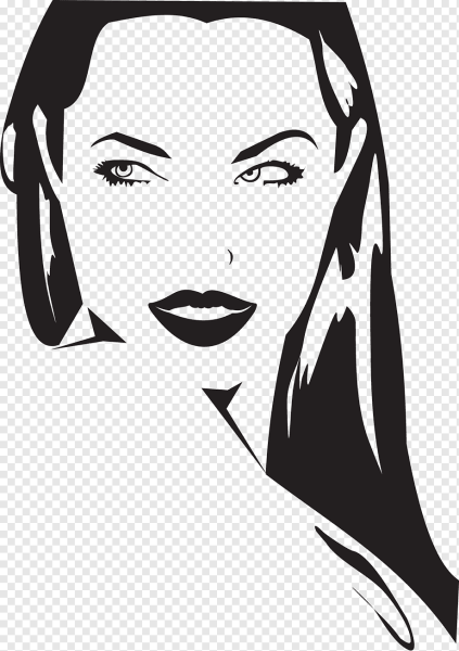 Женское лицо Графика