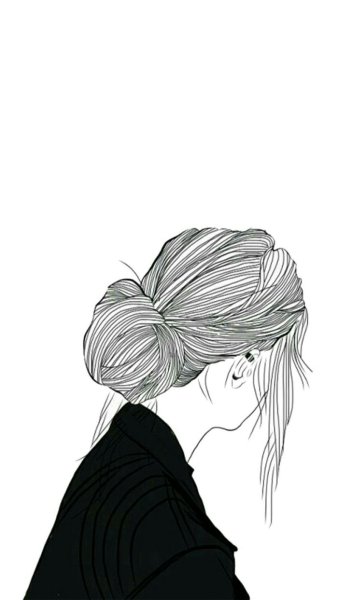 Рисунки для срисовки девушки со спины