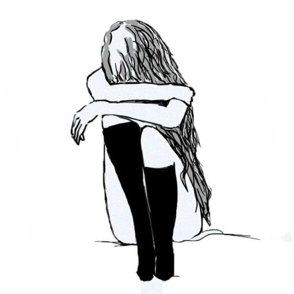 Рисунки для срисовки грустные